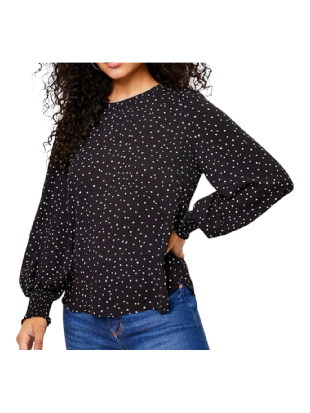 Women’s Loft long-sleeve polka dot blouse- Size SP